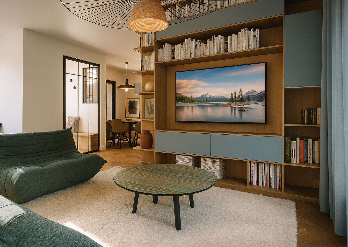 Exemple de décoration intérieure de salon moderne sans erreur de style