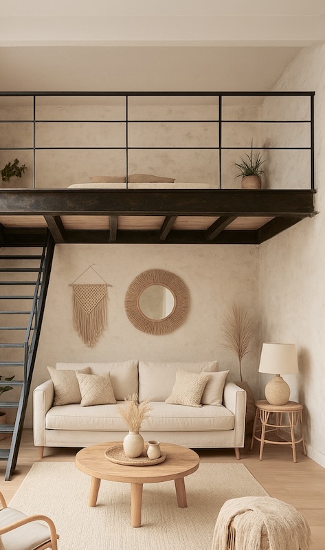 IPN noir intégré dans une décoration intérieure contemporaine et lumineuse