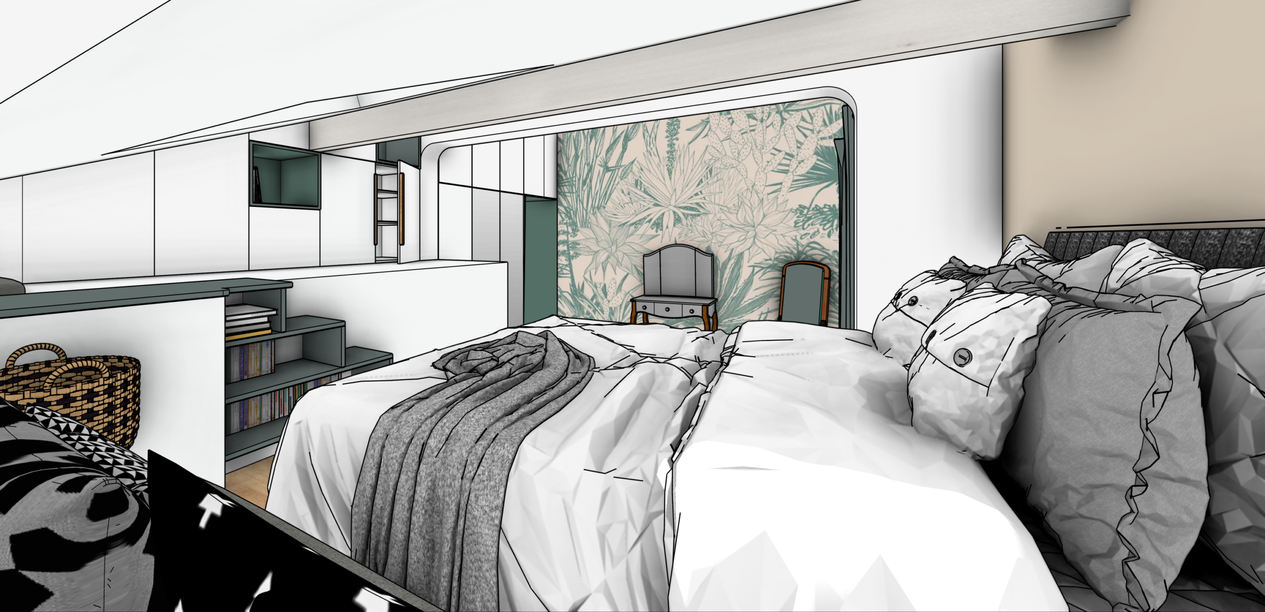 r&eacute;novation chambre parentale Labenne