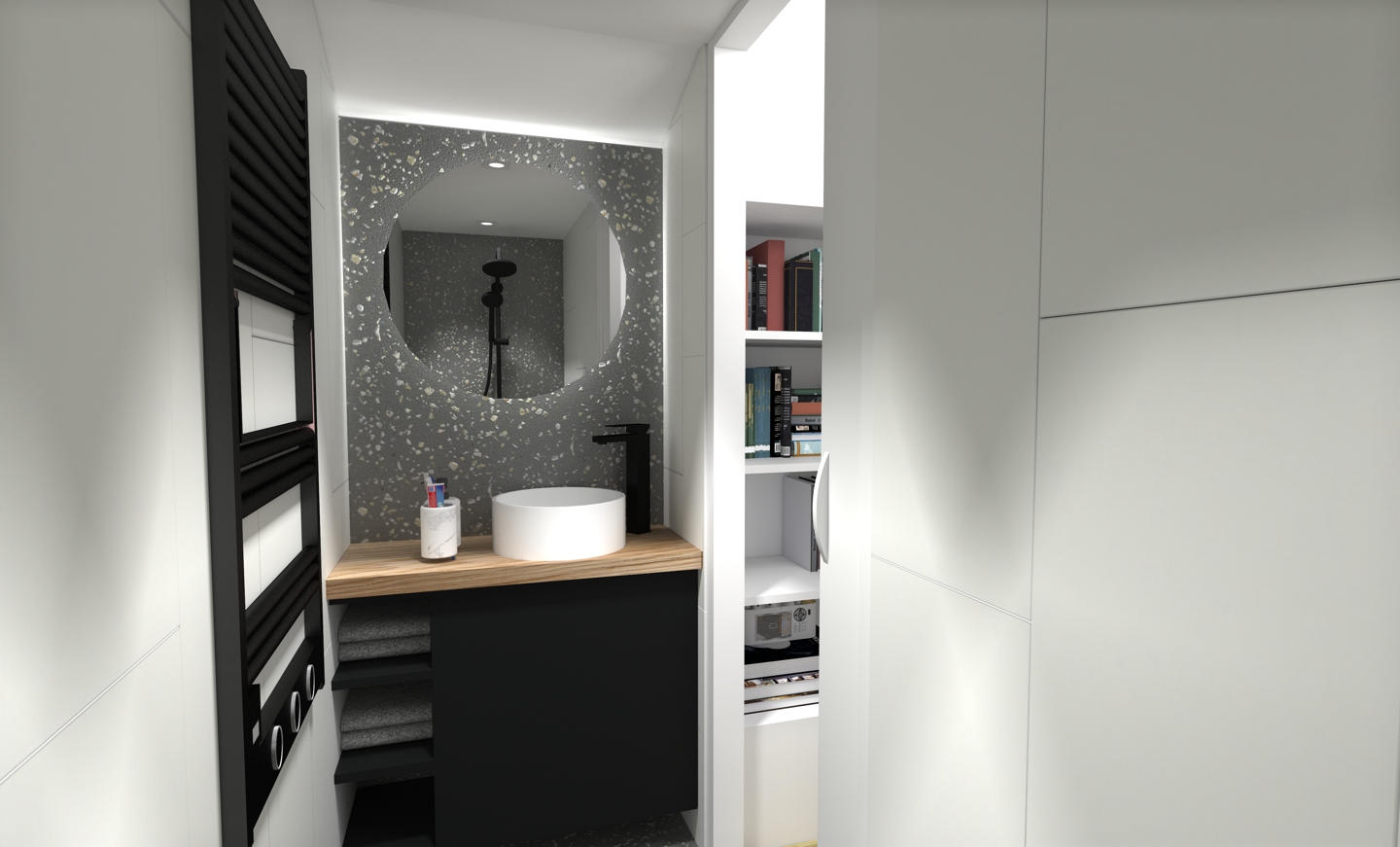 3D Projet salle de bain villa Labenne