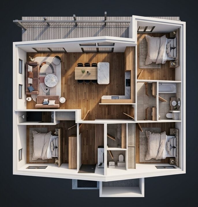 Plan maison plain-pied Labenne